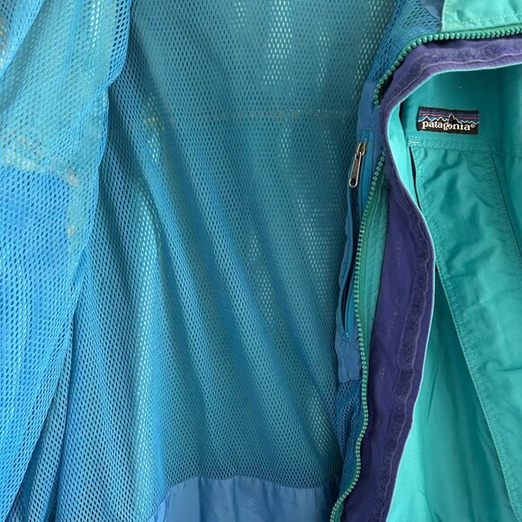 Patagonia 90s Jacket/Coat Blue Mens Medium Rare Waterproof Parka SZL Vintage - Picture 6 of 7